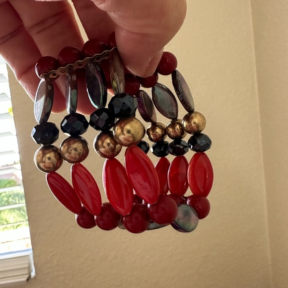 Barrell beaded stretch bracelet - Picture 3 of 3